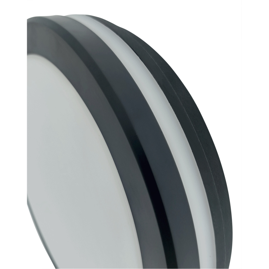 LED lubų šviestuvas su judesio jutikliu LED/20W/230V 3000/4000/6500K skersmuo 230 cm IP54 antracitas