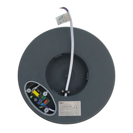 LED lubų šviestuvas su judesio jutikliu LED/20W/230V 3000/4000/6500K skersmuo 230 cm IP54 antracitas