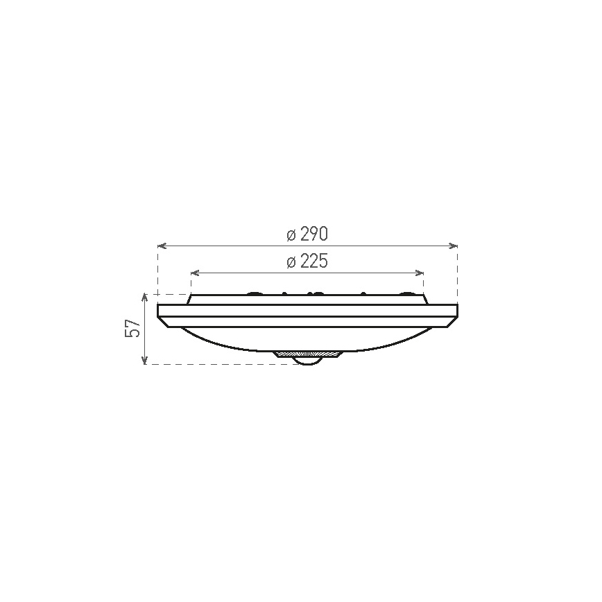 LED lubinis šviestuvas su jutikliu ir avarinis modulis MANA LED/16W/230V1500 mAh 4000K