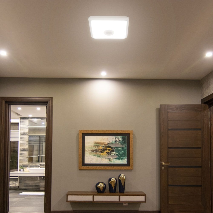 LED lubinis šviestuvas su jutikliu SAMSUNG CHIP LED/12W/230V 3000/4000/6000K balta