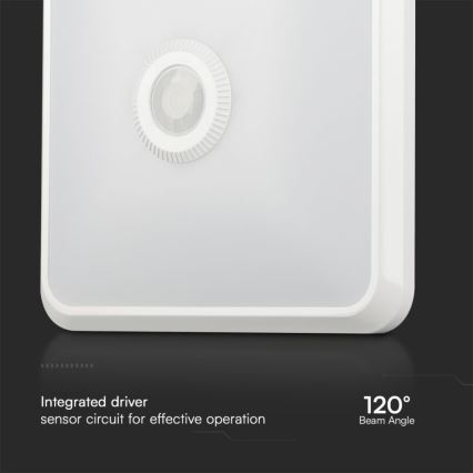 LED lubinis šviestuvas su jutikliu SAMSUNG CHIP LED/12W/230V 3000/4000/6000K balta