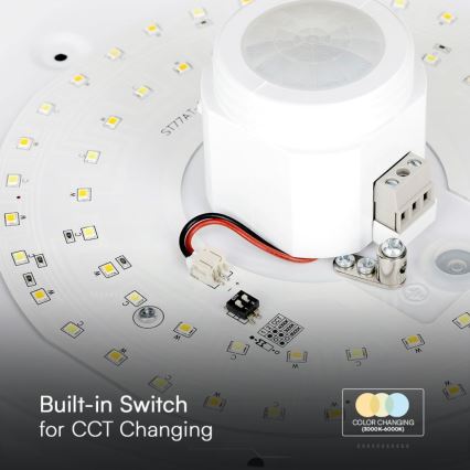 LED lubinis šviestuvas su jutikliu SAMSUNG CHIP LED/12W/230V 3000/4000/6000K diametras 29 cm balta
