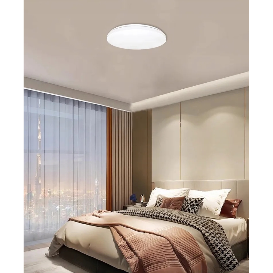 LED lubinis šviestuvas Su motion ir dusk jutiklis LED/24W/230V 4000K diametras 32,5 cm balta