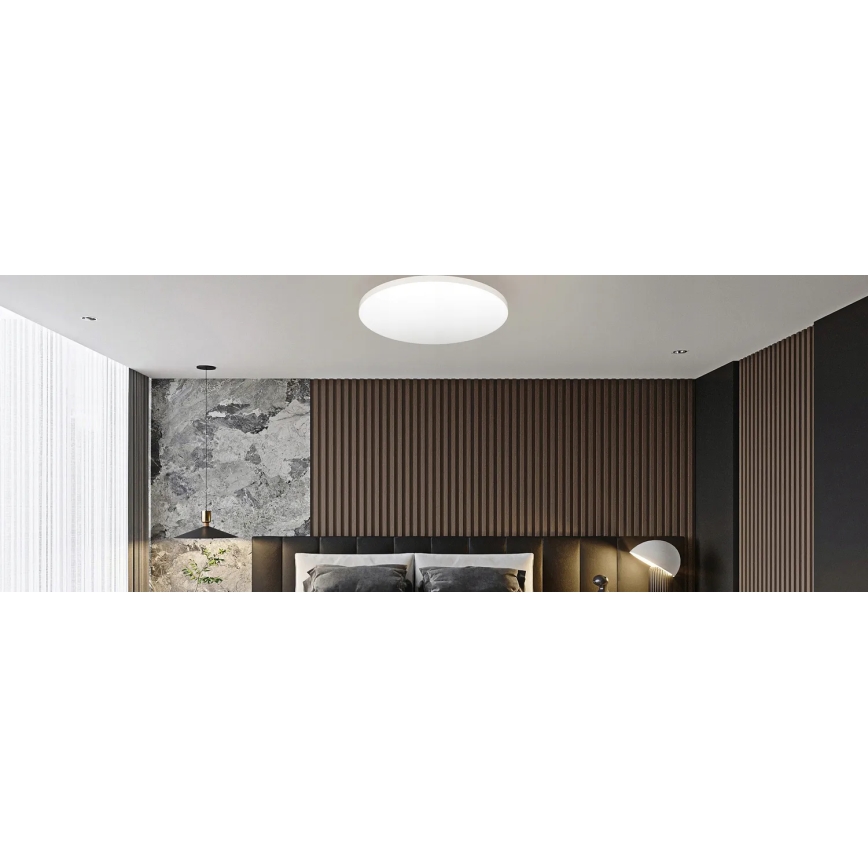 LED lubinis šviestuvas Su motion ir dusk jutiklis LED/24W/230V 4000K diametras 32,5 cm balta