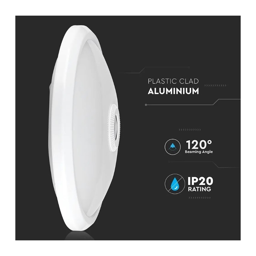 LED Lubinis šviestuvas su jutikliu SAMSUNG CHIP LED/12W/230V 6400K