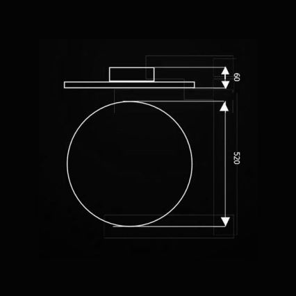 LED lubinis šviestuvas su nuotolinio valdymo pultu VOLTA LED/36W/230V + nuotolinio valdymo pultas