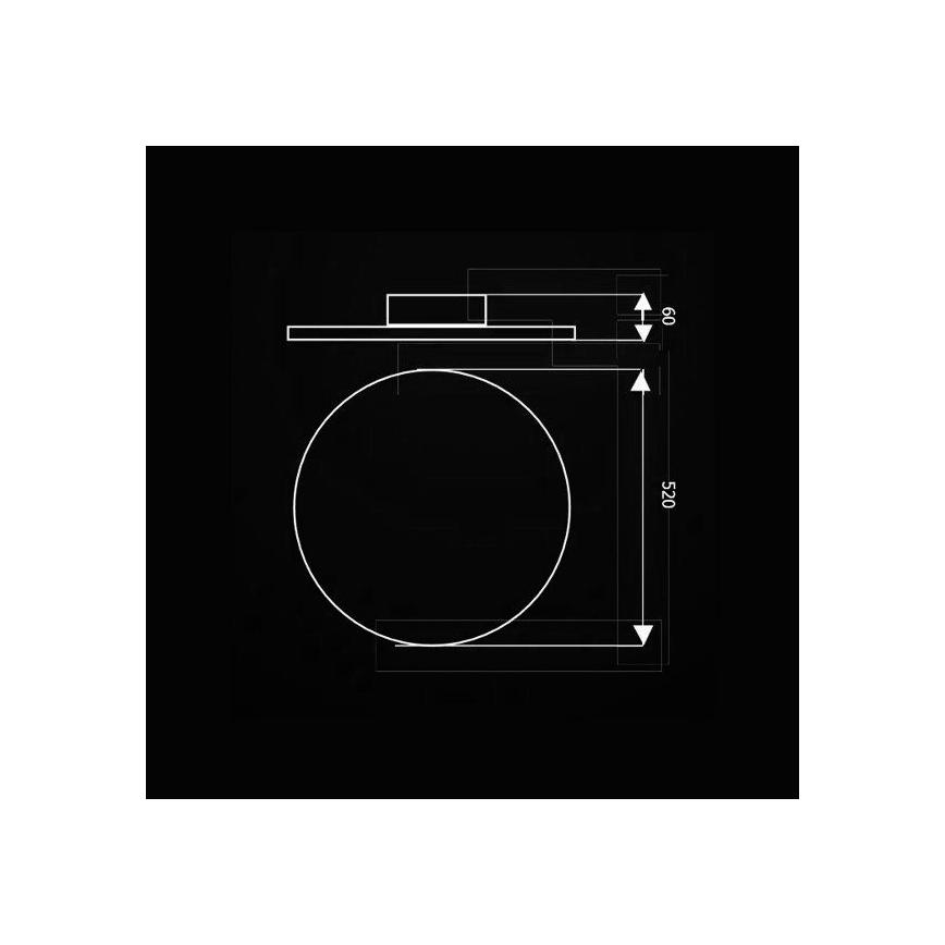 LED lubinis šviestuvas su nuotolinio valdymo pultu VOLTA LED/36W/230V + nuotolinio valdymo pultas