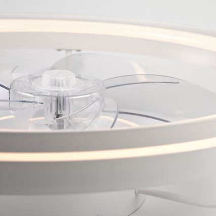LED Pritemdomas lubinis šviestuvas su ventiliatoriumi FARGO LED/37W/230V baltas + nuotolinio valdymo pultas