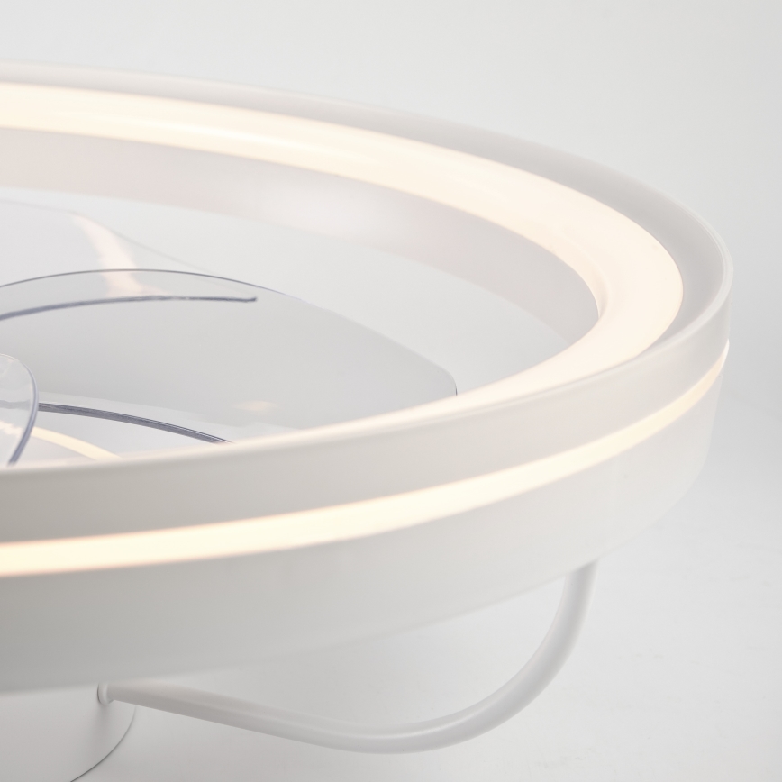 LED Pritemdomas lubinis šviestuvas su ventiliatoriumi FARGO LED/37W/230V baltas + nuotolinio valdymo pultas
