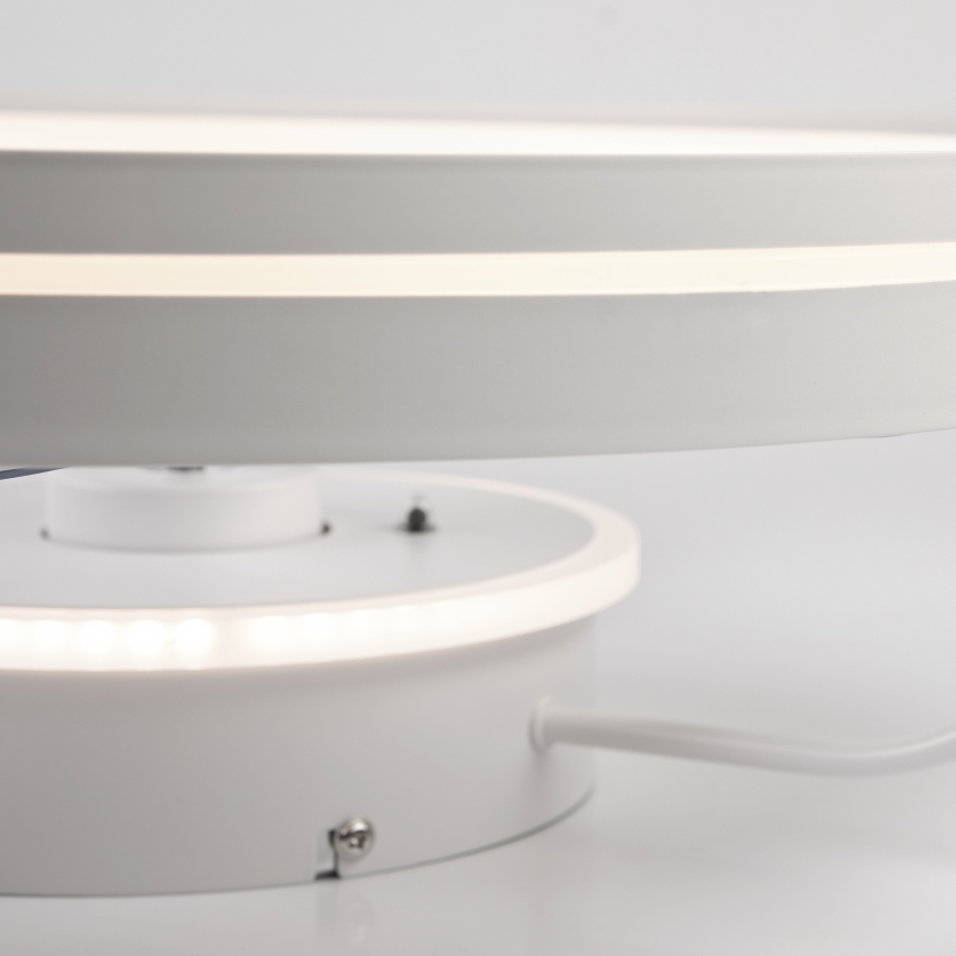 LED Pritemdomas lubinis šviestuvas su ventiliatoriumi FARGO LED/37W/230V baltas + nuotolinio valdymo pultas