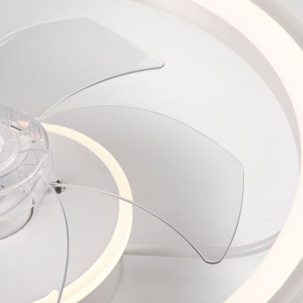 LED Pritemdomas lubinis šviestuvas su ventiliatoriumi FARGO LED/37W/230V baltas + nuotolinio valdymo pultas