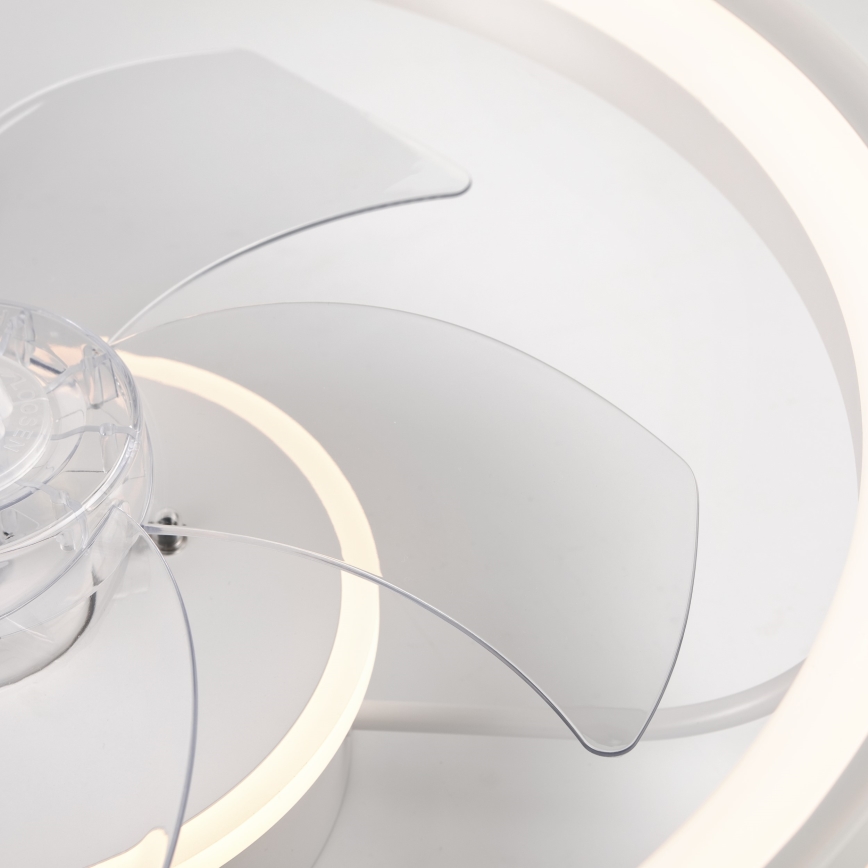 LED Pritemdomas lubinis šviestuvas su ventiliatoriumi FARGO LED/37W/230V baltas + nuotolinio valdymo pultas
