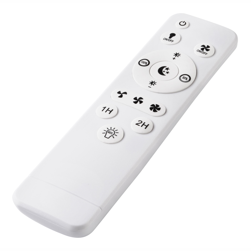LED Pritemdomas lubinis šviestuvas su ventiliatoriumi FARGO LED/37W/230V juoda + nuotolinio valdymo pultas