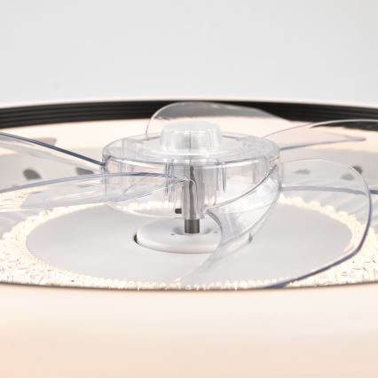 LED Pritemdomas lubinis šviestuvas su ventiliatoriumi GEMMA LED/37W/230V balta + nuotolinio valdymo pultas