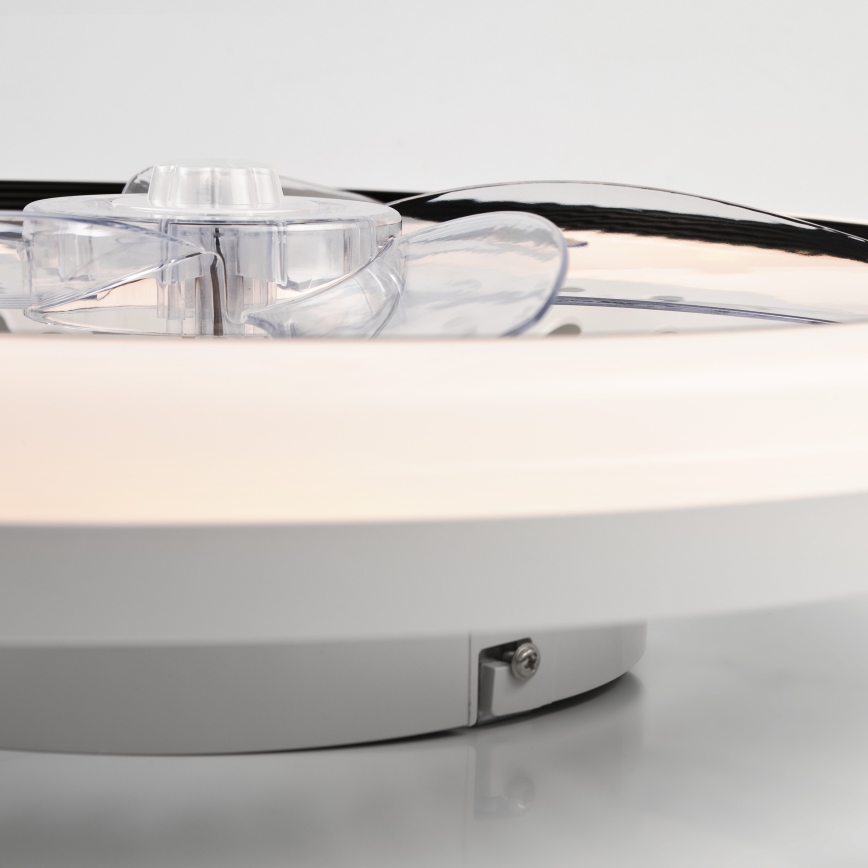LED Pritemdomas lubinis šviestuvas su ventiliatoriumi GEMMA LED/37W/230V balta + nuotolinio valdymo pultas