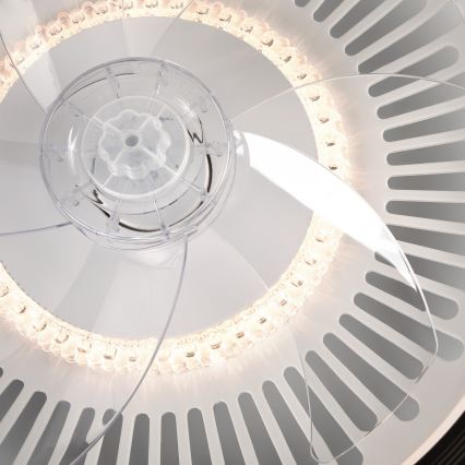 LED Pritemdomas lubinis šviestuvas su ventiliatoriumi GEMMA LED/37W/230V balta + nuotolinio valdymo pultas