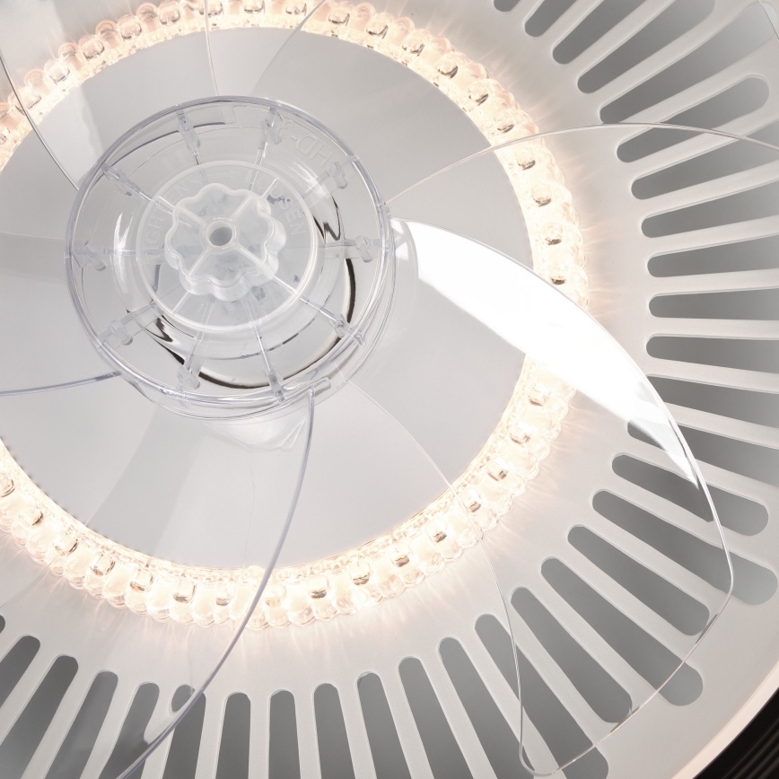 LED Pritemdomas lubinis šviestuvas su ventiliatoriumi GEMMA LED/37W/230V balta + nuotolinio valdymo pultas