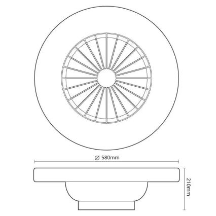 LED Pritemdomas lubinis šviestuvas su ventiliatoriumi OPAL LED/72W/230V 3000-6500K + nuotolinio valdymo pultas