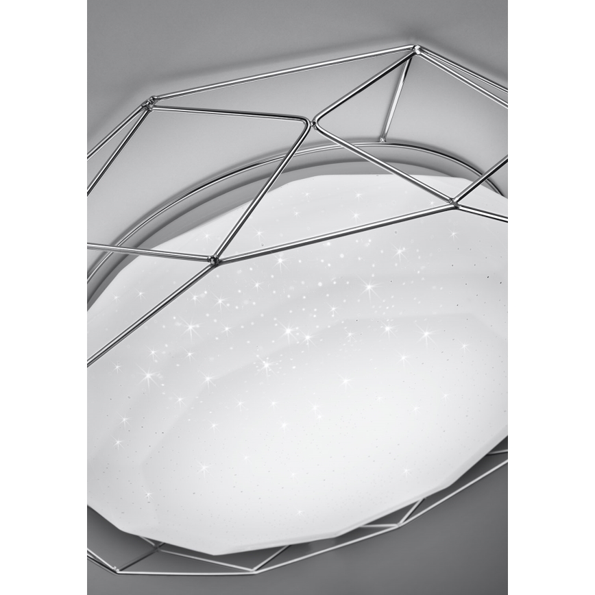 LED Lubinis šviestuvas SVEN LED/24W/230V d. 43 cm blizgus chromas