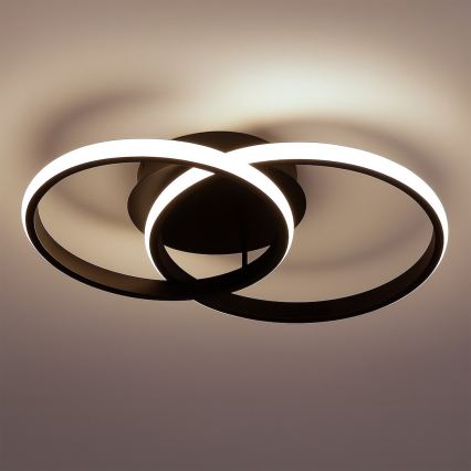 LED lubinis šviestuvas TITANO LED/12W/230V juodas