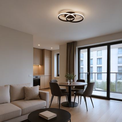 LED lubinis šviestuvas TITANO LED/12W/230V juodas