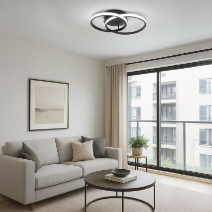 LED lubinis šviestuvas TITANO LED/12W/230V juodas