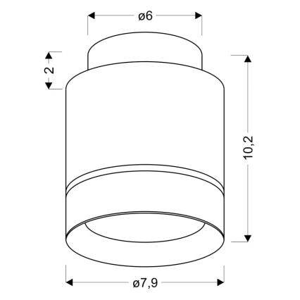 LED lubinis šviestuvas TUBA LED/12W/230V