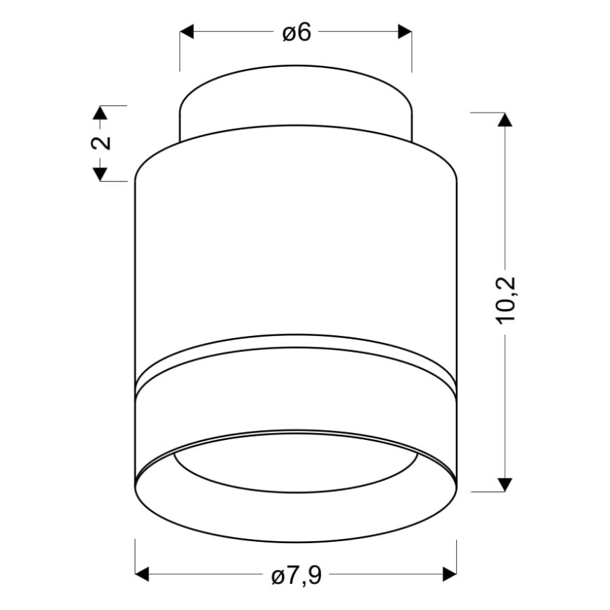 LED lubinis šviestuvas TUBA LED/12W/230V