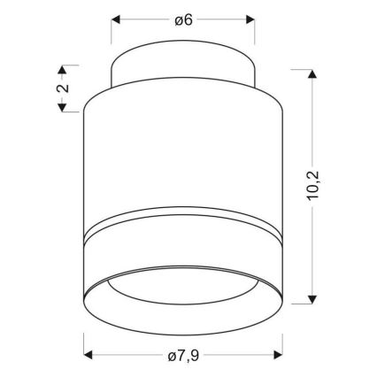 LED lubinis šviestuvas TUBA LED/12W/230V