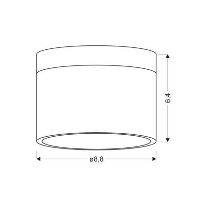 LED lubinis šviestuvas TUBA LED/9W/230V baltas/juodas