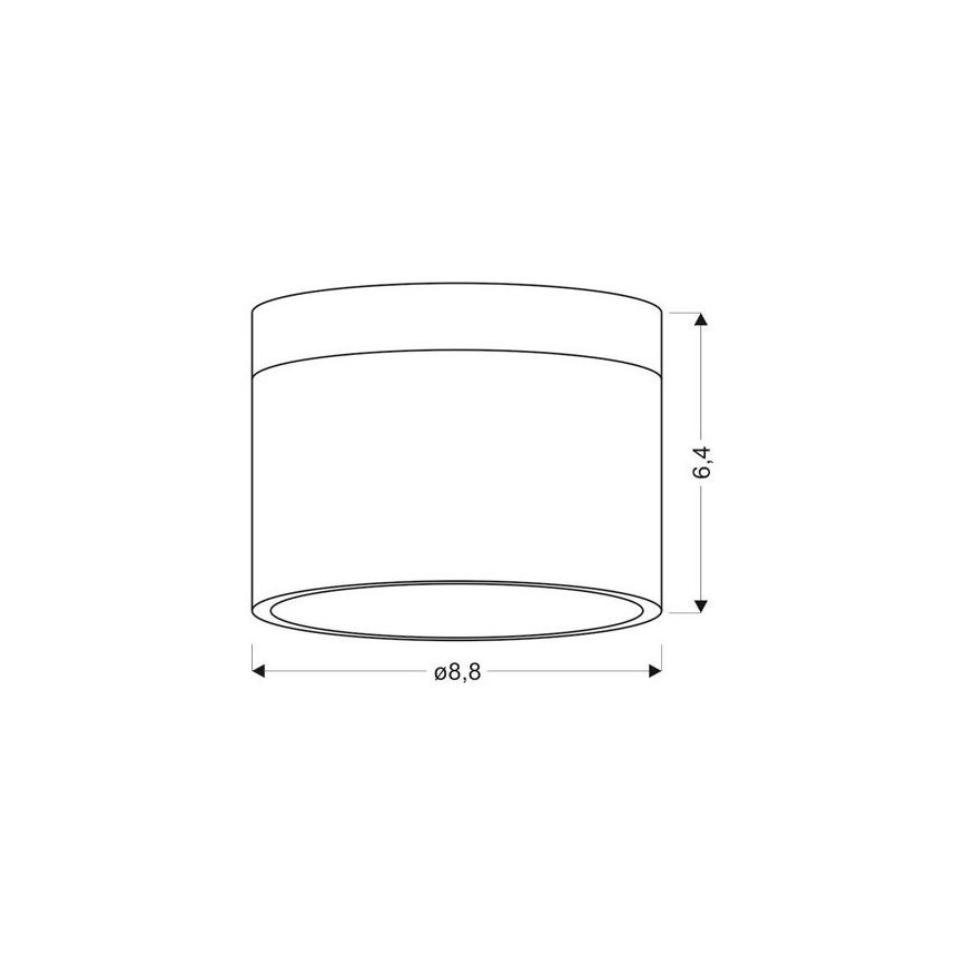 LED lubinis šviestuvas TUBA LED/9W/230V baltas/juodas