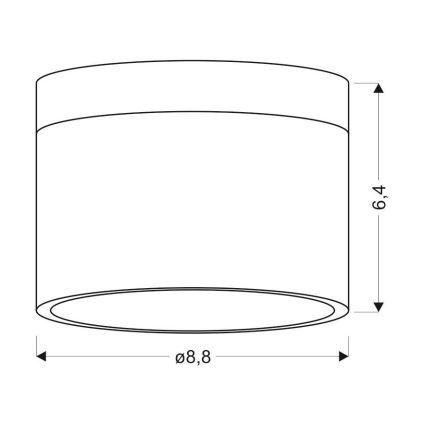 LED lubinis šviestuvas TUBA LED/9W/230V baltas/smėlio spalvos