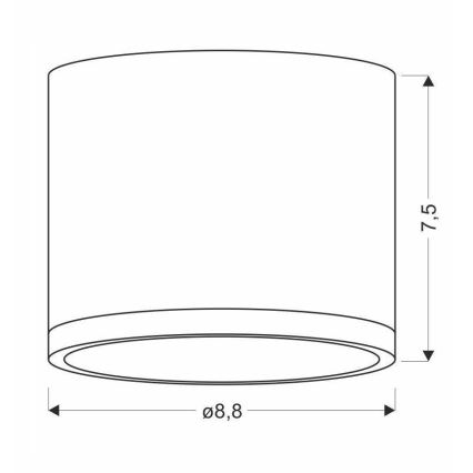 LED lubinis šviestuvas TUBA LED/9W/230V