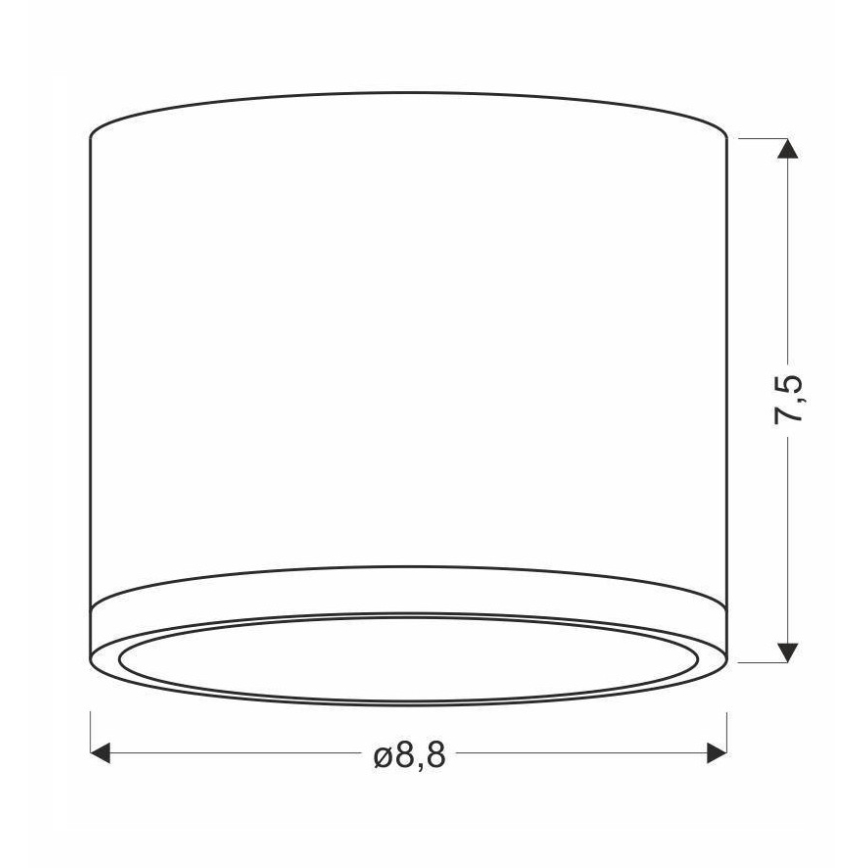 LED lubinis šviestuvas TUBA LED/9W/230V