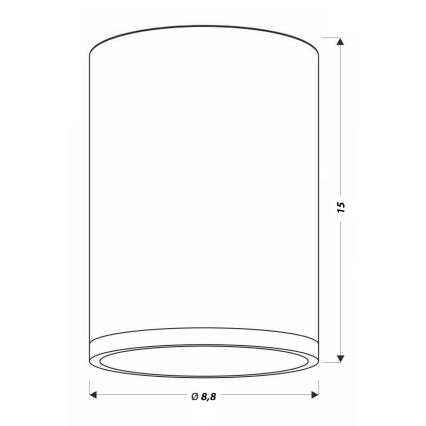 LED lubinis šviestuvas TUBA LED/9W/230V
