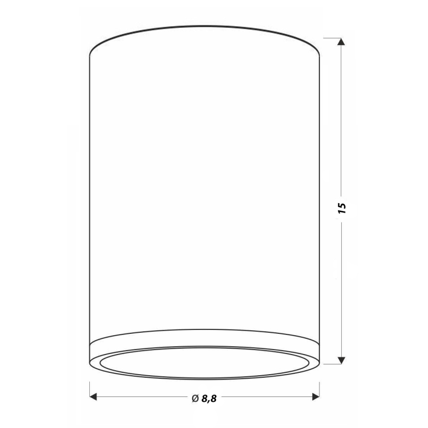 LED lubinis šviestuvas TUBA LED/9W/230V