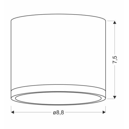 LED lubinis šviestuvas TUBA LED/9W/230V