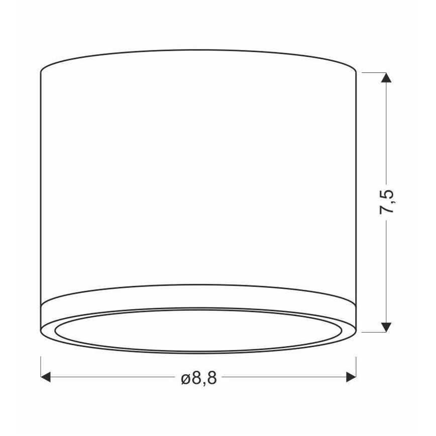 LED lubinis šviestuvas TUBA LED/9W/230V