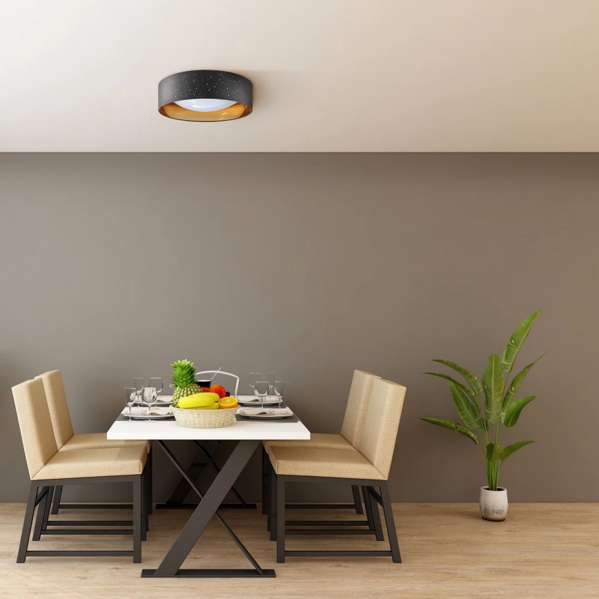 LED Lubinis šviestuvas TULUZA LED/18W/230V d. 32 cm juodos spalvos