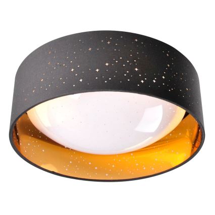 LED Lubinis šviestuvas TULUZA LED/18W/230V d. 32 cm juodos spalvos