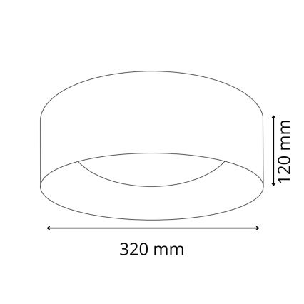 LED Lubinis šviestuvas TULUZA LED/18W/230V d. 32 cm juodos spalvos