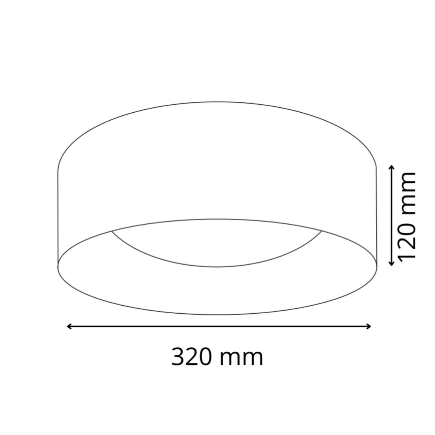 LED Lubinis šviestuvas TULUZA LED/18W/230V d. 32 cm rudos spalvos