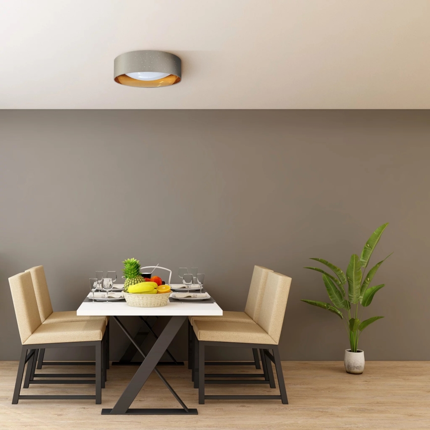 LED Lubinis šviestuvas TULUZA LED/18W/230V d. 32 cm rudos spalvos