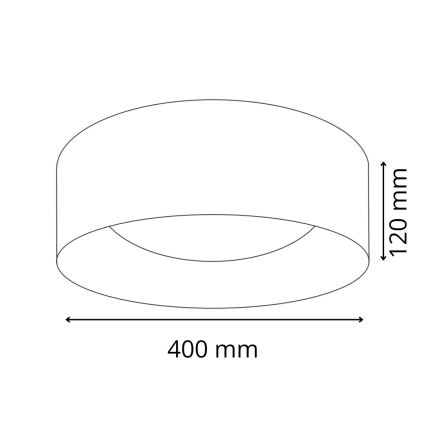 LED Lubinis šviestuvas TULUZA LED/24W/230V d. 40 cm juodos spalvos