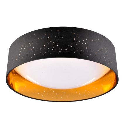 LED Lubinis šviestuvas TULUZA LED/24W/230V d. 40 cm juodos spalvos