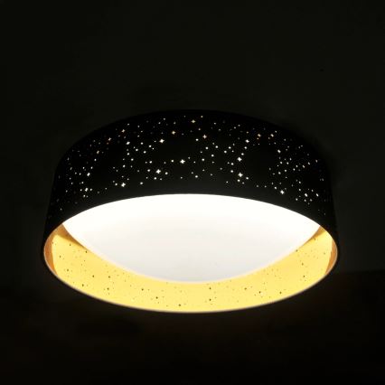 LED Lubinis šviestuvas TULUZA LED/24W/230V d. 40 cm juodos spalvos