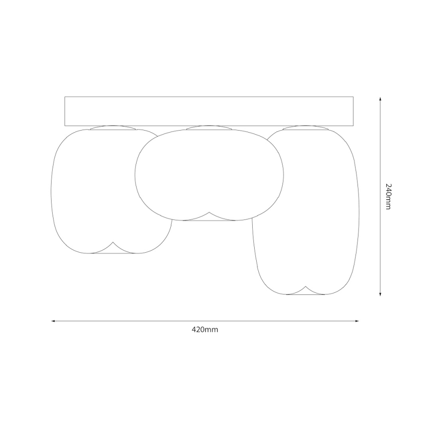 LED lubinis šviestuvas VASO LED/12W/230V diametras 42 cm juoda/dūminis