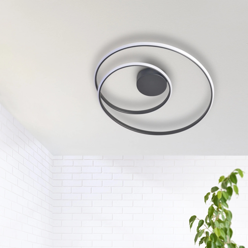 LED lubinis šviestuvas ZEFIRA LED/40W/230V 4000K diametras 50 cm antracitas