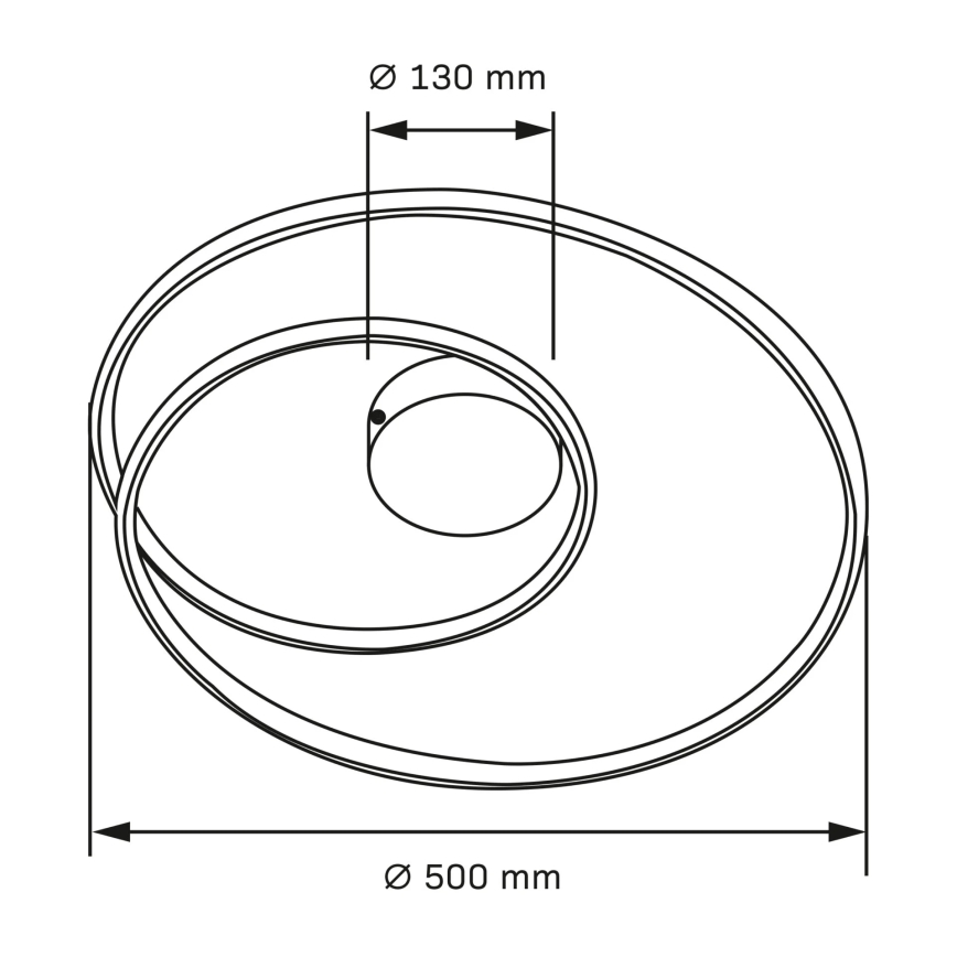 LED lubinis šviestuvas ZEFIRA LED/40W/230V 4000K diametras 50 cm antracitas