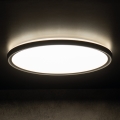 LED lubinis vonios šviestuvas AZPO LED/11,8W/230V diametras 22,5 cm IP54 juoda